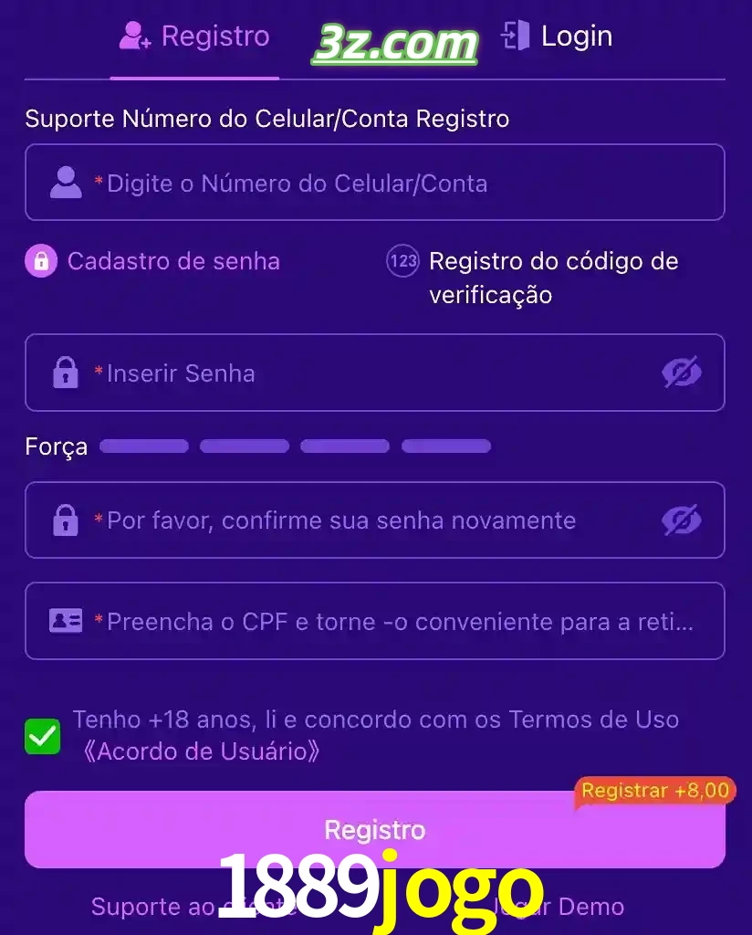 bonus de cadastro imediato